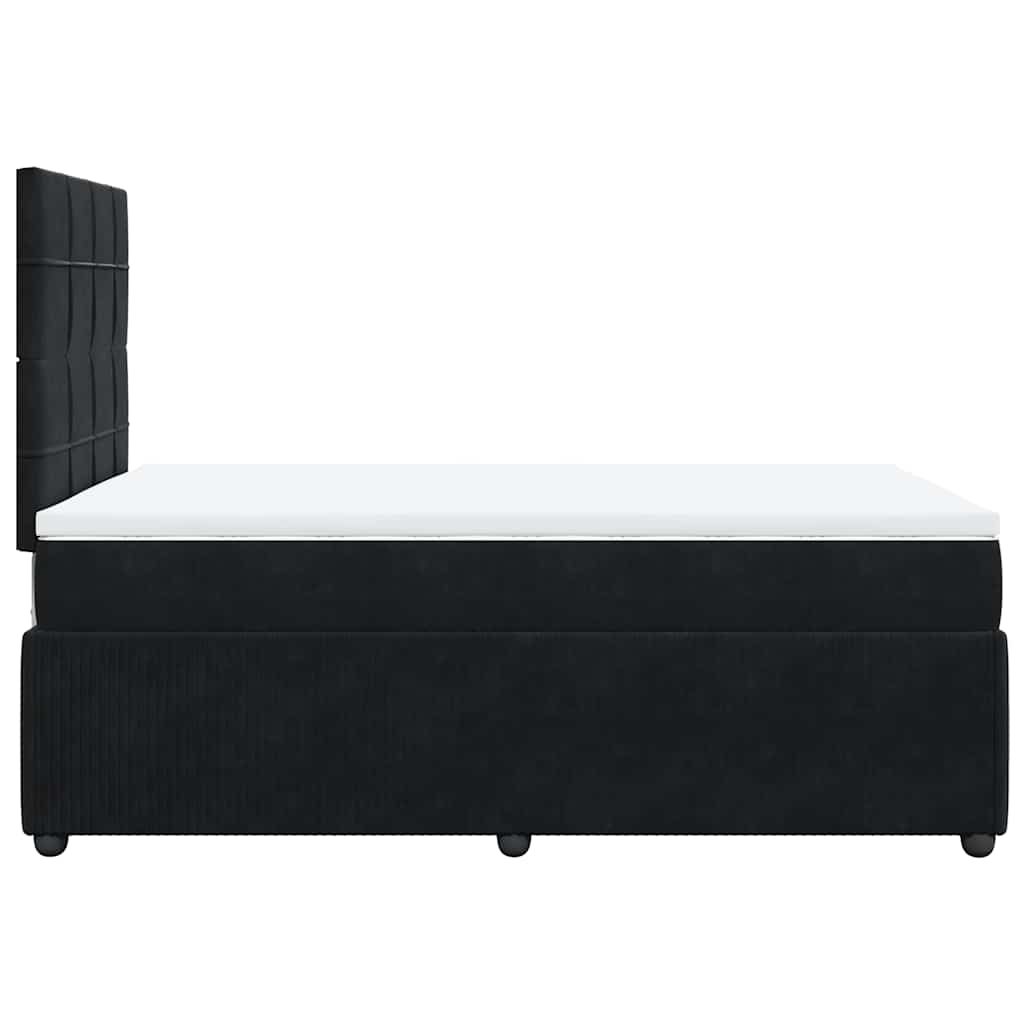 Box spring krevet s madracem crni 120 x 200 cm baršunasti