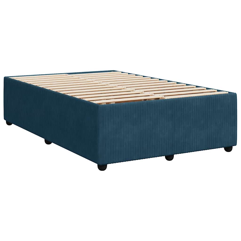 Box spring krevet s madracem tamnoplavi 120 x 200 cm baršunasti