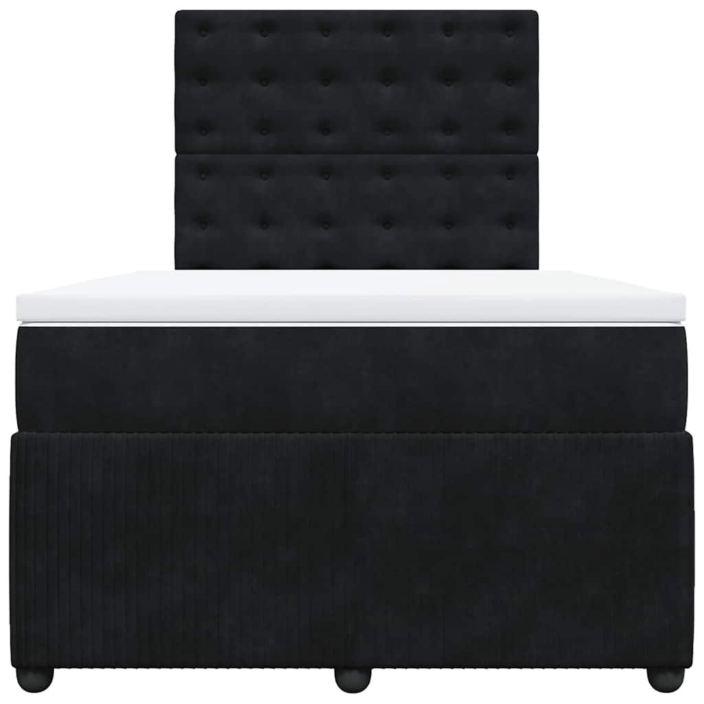 Box spring krevet s madracem crni 120 x 200 cm baršunasti