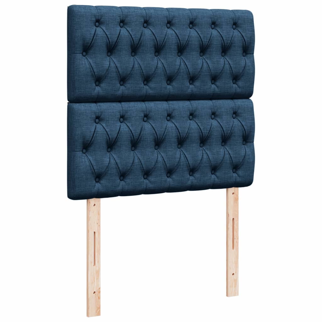 Krevet s oprugama i madracem plavi 80x200 cm od tkanine