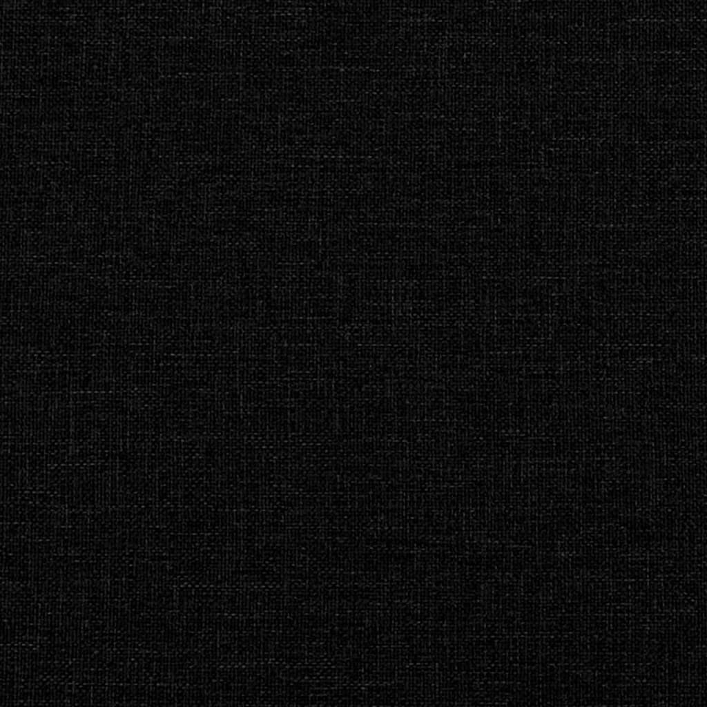 Krevet s oprugama i madracem crni 120 x 200cm od tkanine