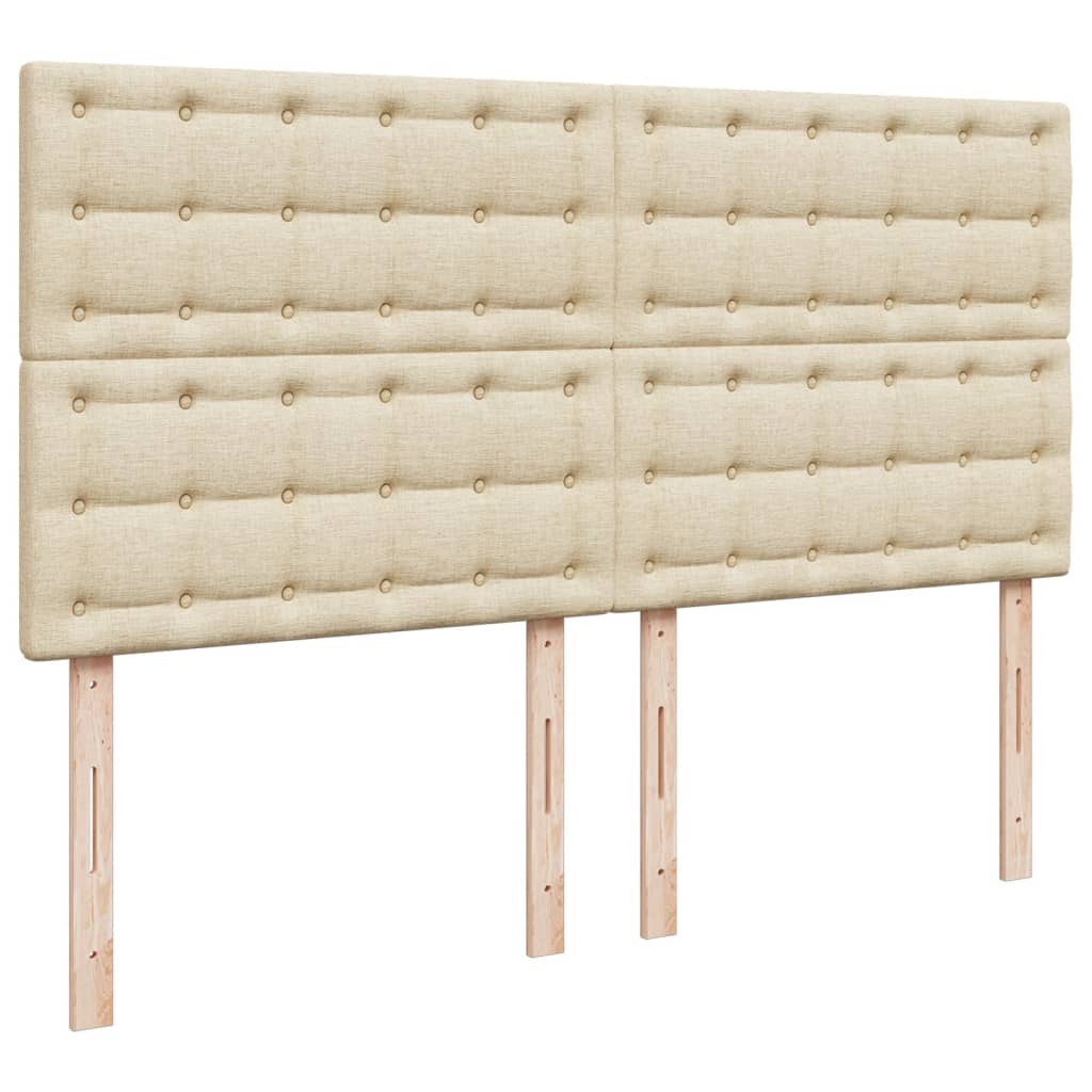Krevet s oprugama i madracem krem 180x200 cm od tkanine