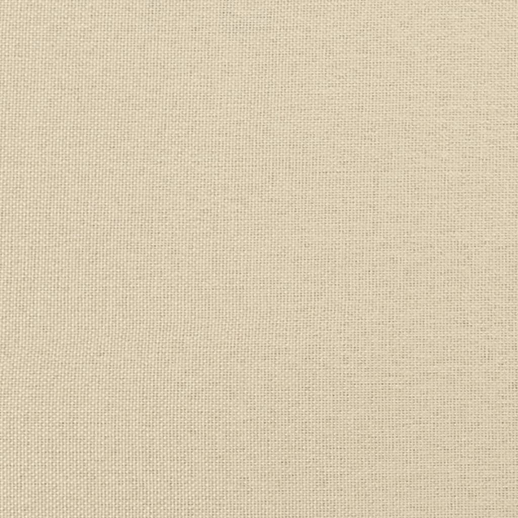 Krevet s oprugama i madracem krem 200 x 200 cm od tkanine