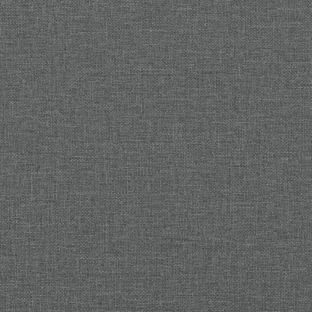 Krevet s oprugama i madracem tamnosivi 200 x 200 cm od tkanine