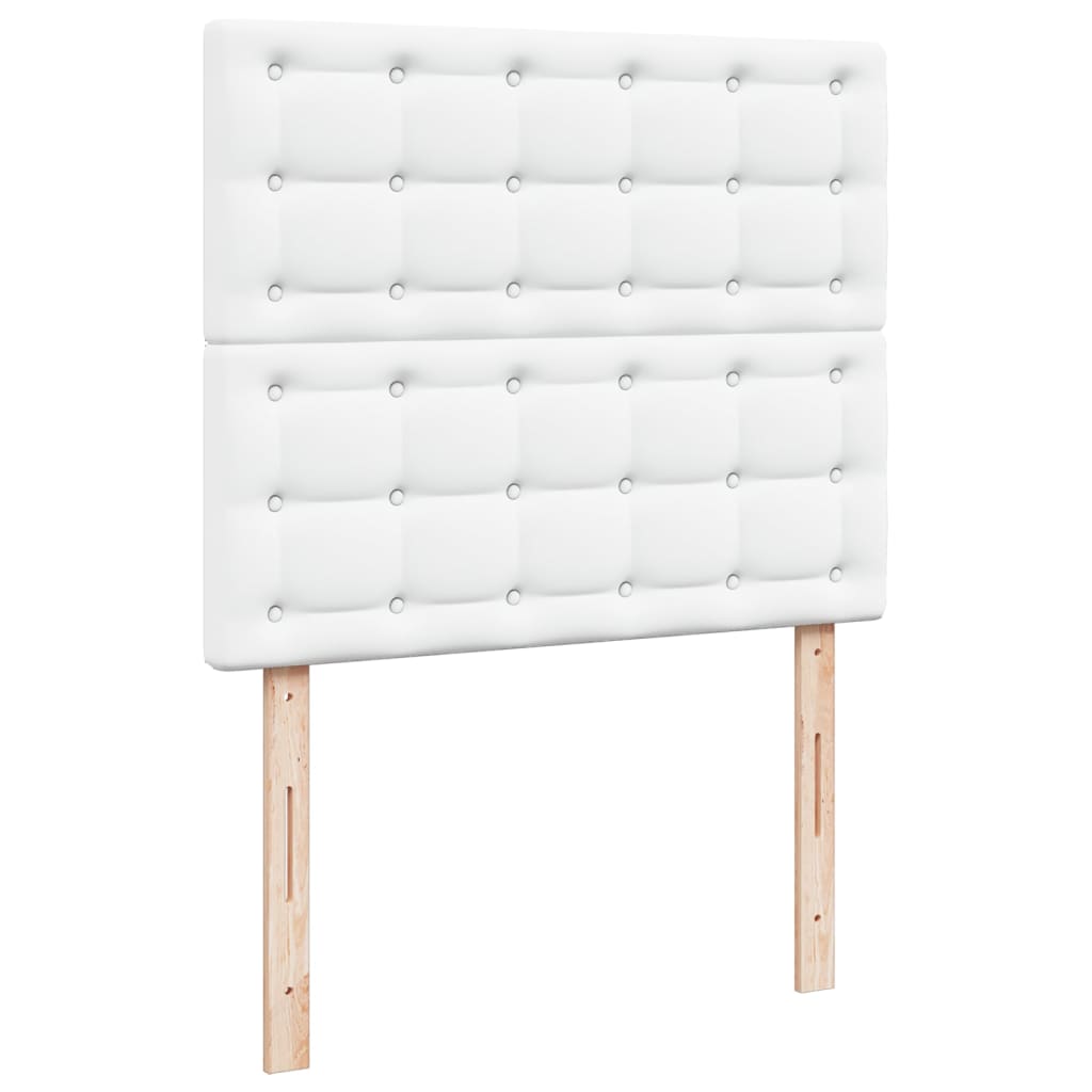 Krevet s oprugama i madracem bijeli 120x200 cm od umjetne kože
