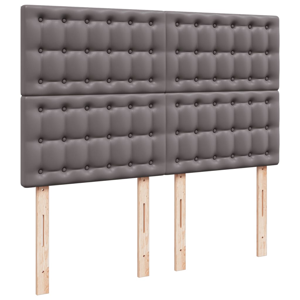 Krevet s oprugama i madracem sivi 160x200 cm od umjetne kože