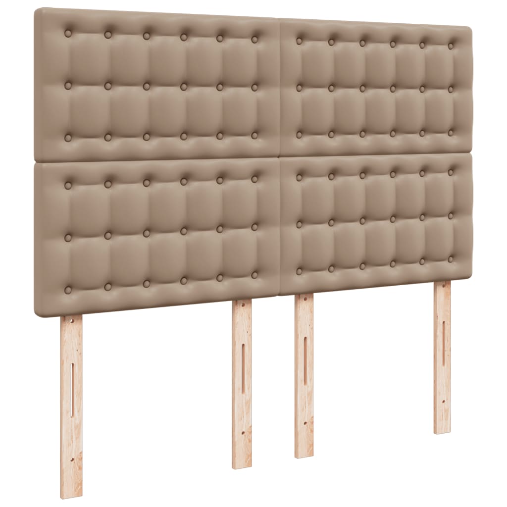 Krevet s oprugama i madrac cappuccino 160x200cm od umjetne kože