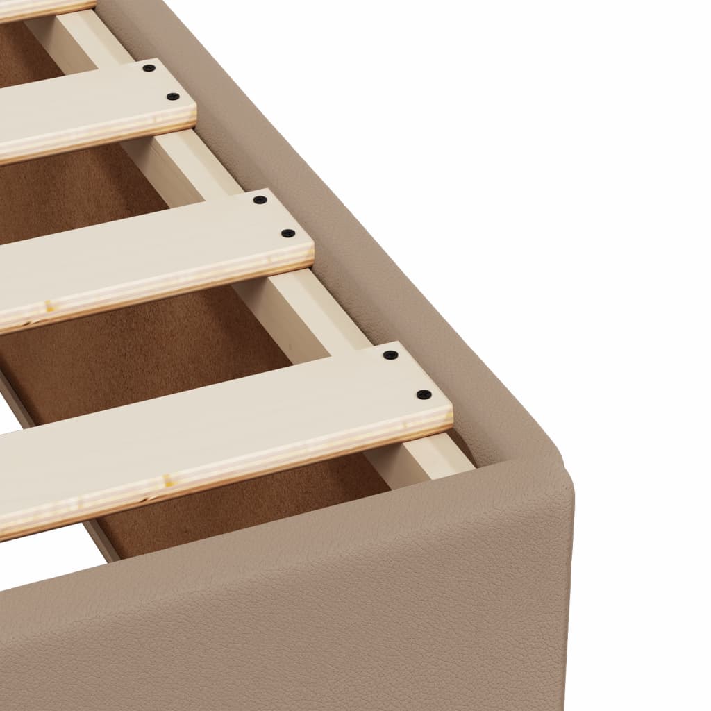 Krevet box spring s madracem cappuccino 180x200 cm umjetna koža