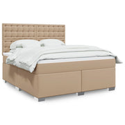 Krevet box spring s madracem cappuccino 180x200 cm umjetna koža