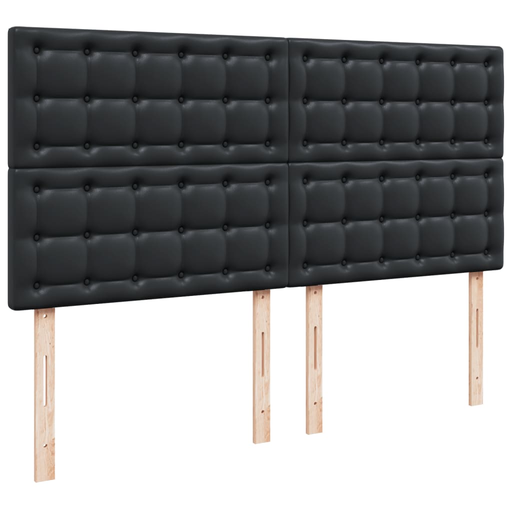 Krevet s oprugama i madracem crni 200x200 cm od umjetne kože