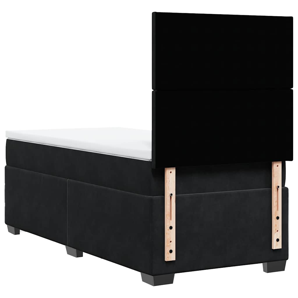 Box spring krevet s madracem crni 80 x 200 cm baršunasti