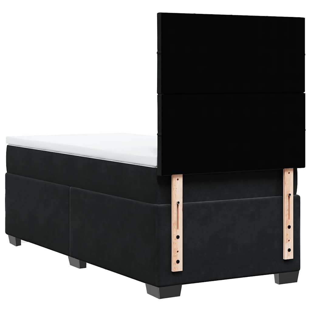 Box spring krevet s madracem crni 80 x 200 cm baršunasti
