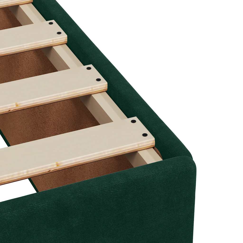 Box spring krevet s madracem tamnozeleni 80 x 200 cm baršunasti