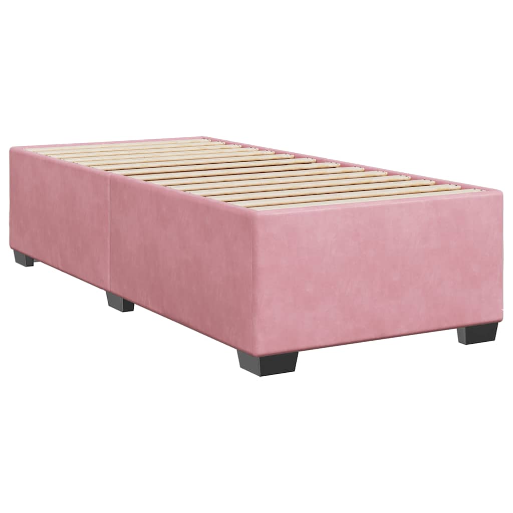 Box spring krevet s madracem ružičasti 80 x 200 cm baršunasti