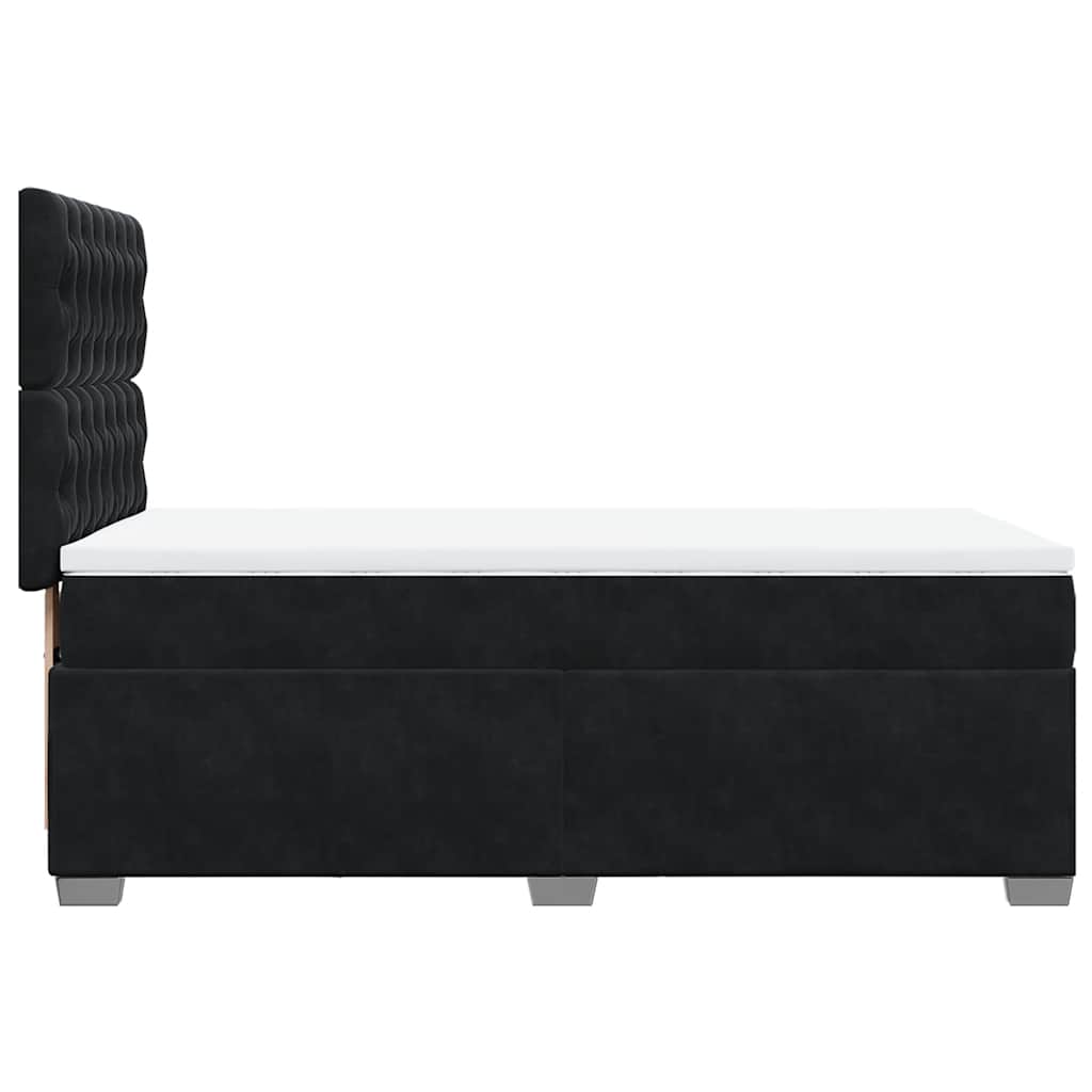 Box spring krevet s madracem crni 80 x 200 cm baršunasti