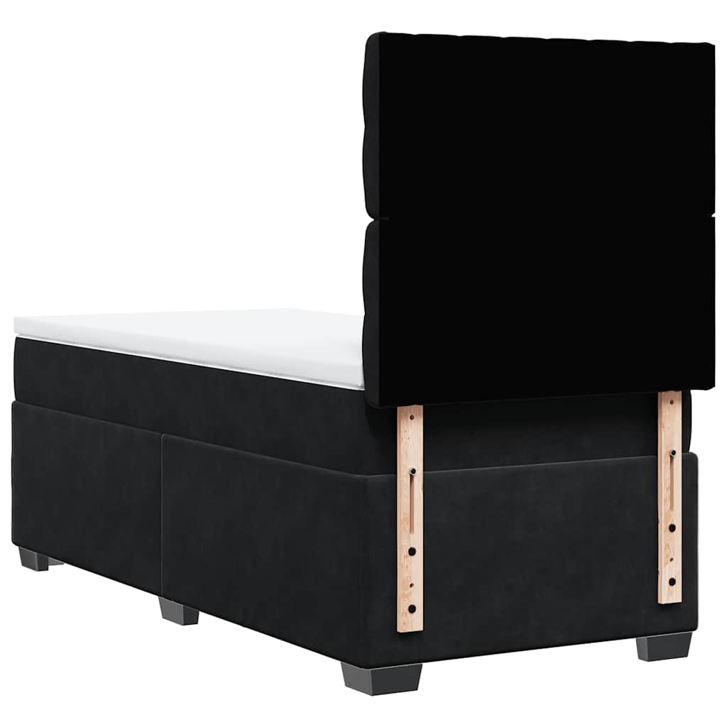 Box spring krevet s madracem crni 80 x 200 cm baršunasti