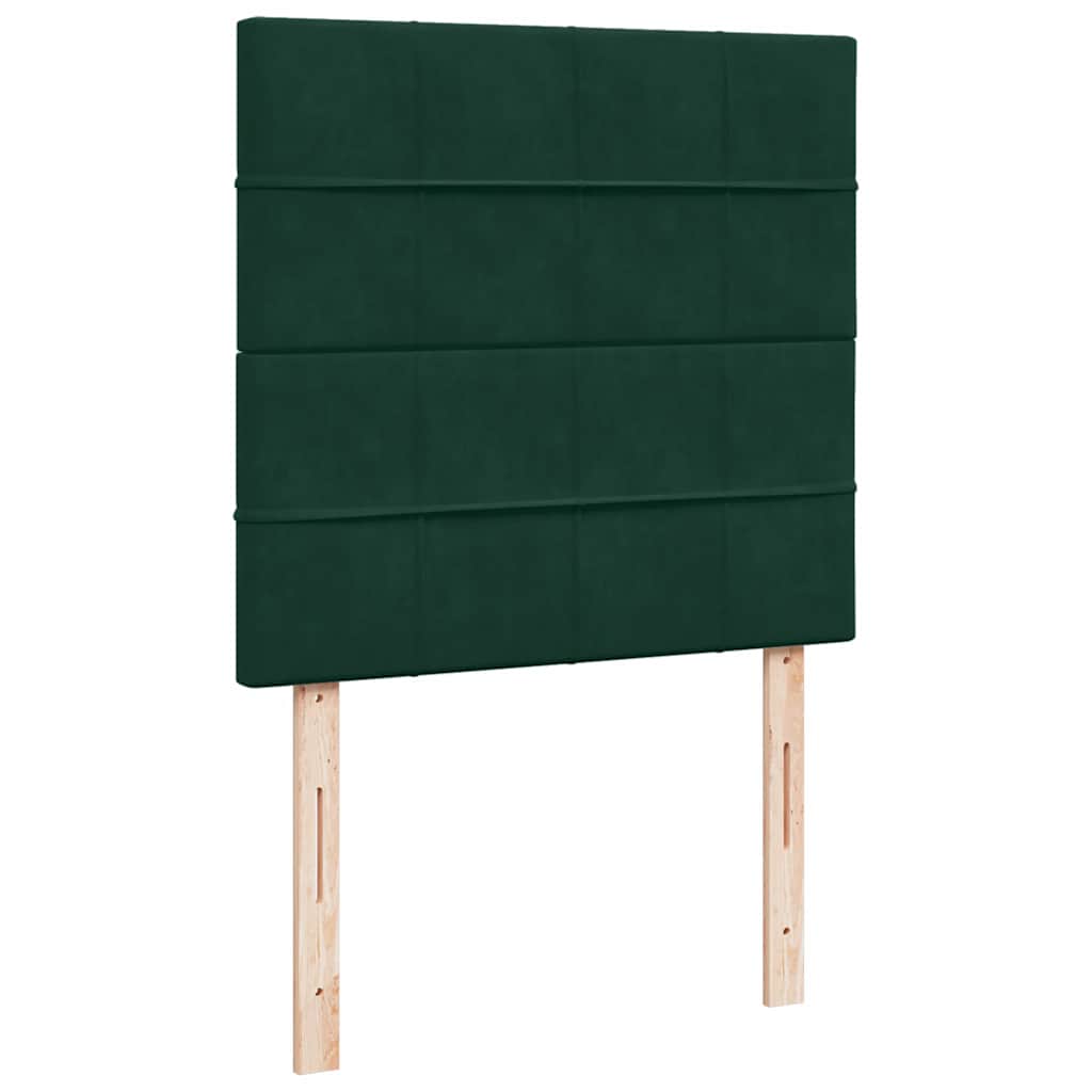 Box spring krevet s madracem tamnozeleni 100x200 cm baršunasti
