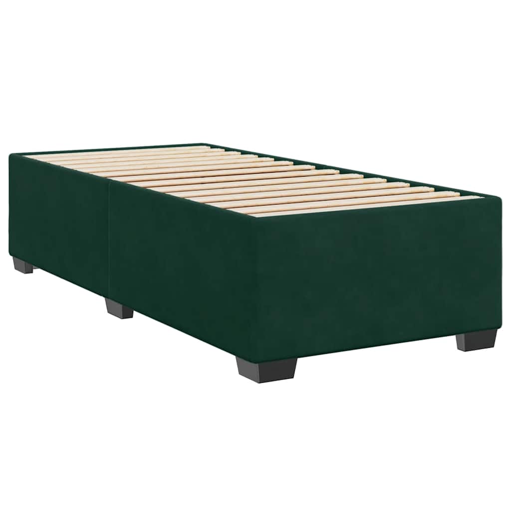 Box spring krevet s madracem tamnozeleni 100x200 cm baršunasti