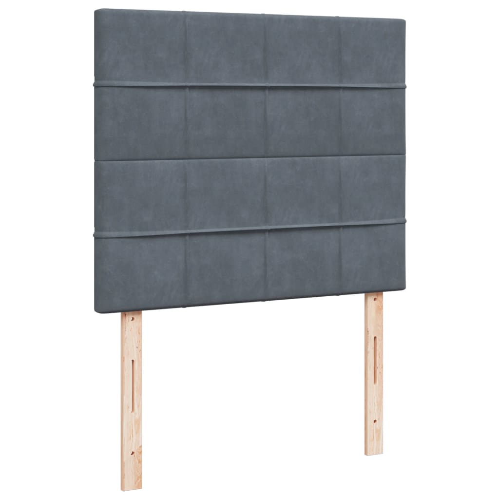 Krevet box spring s madracem tamnosivi 120 x 190 cm baršun
