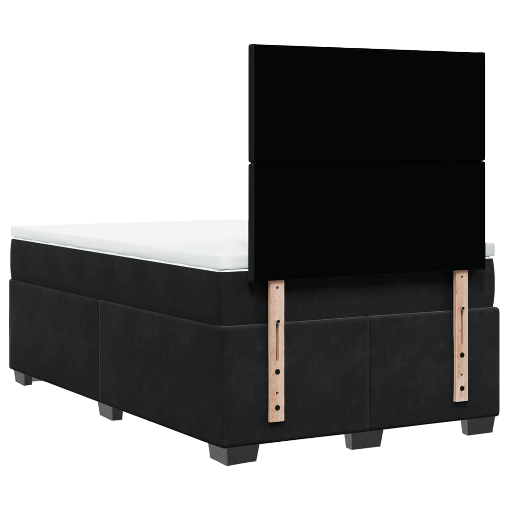 Box spring krevet s madracem crni 120 x 200 cm baršunasti