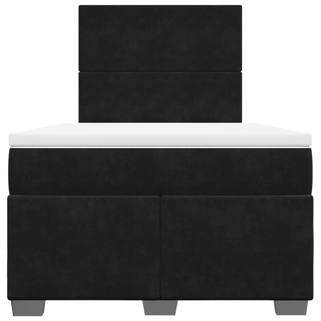 Box spring krevet s madracem crni 120 x 200 cm baršunasti