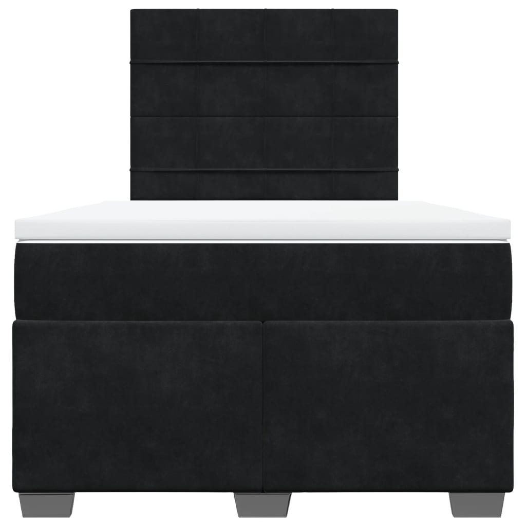 Box spring krevet s madracem crni 120 x 200 cm baršunasti