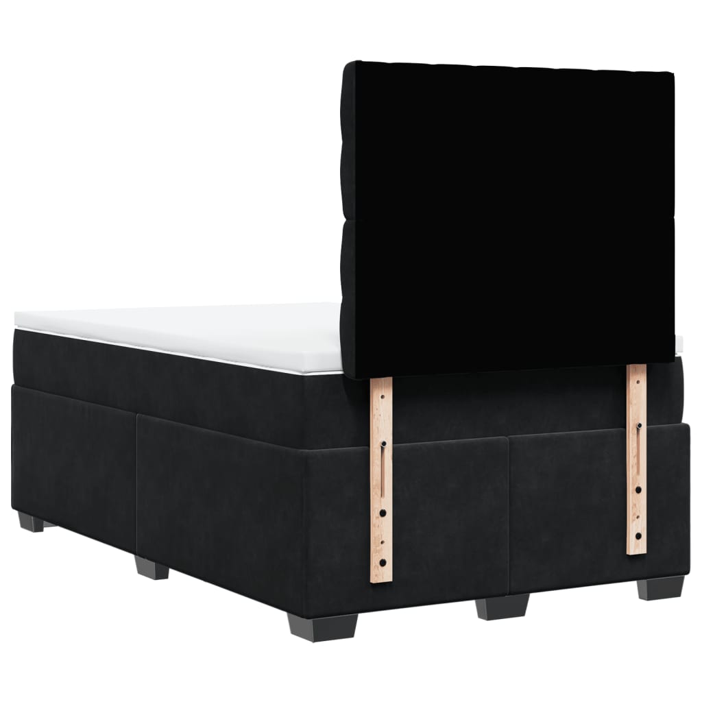 Box spring krevet s madracem crni 120 x 200 cm baršunasti
