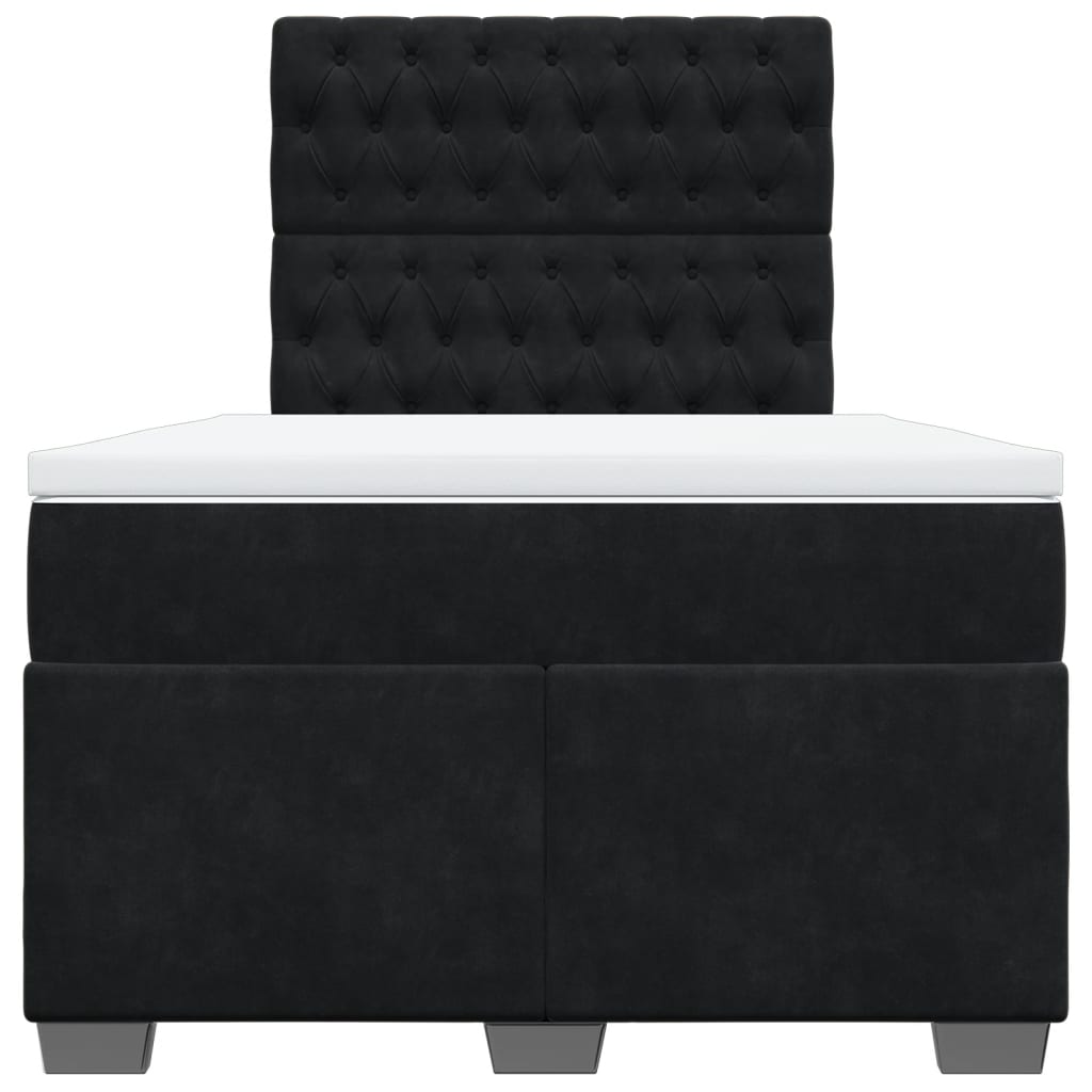 Box spring krevet s madracem crni 120 x 200 cm baršunasti