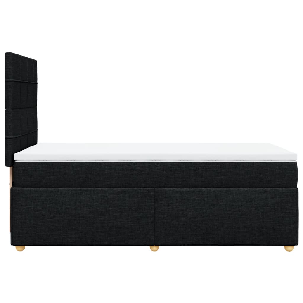 Box spring krevet s madracem crni 90x190 cm od tkanine