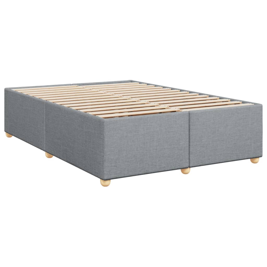 Krevet box spring s madracem svjetlosivi 140x200 cm od tkanine