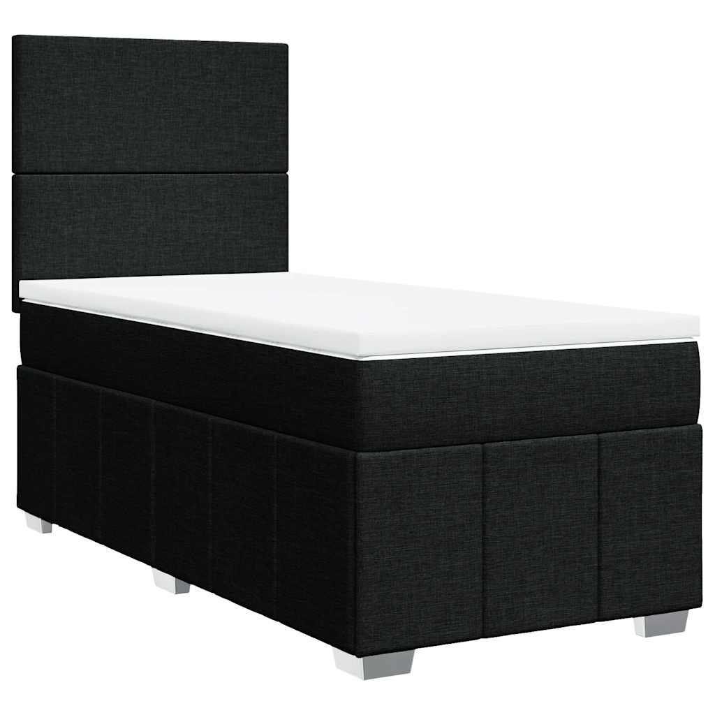 Box spring krevet s madracem crni 80 x 200 cm od tkanine