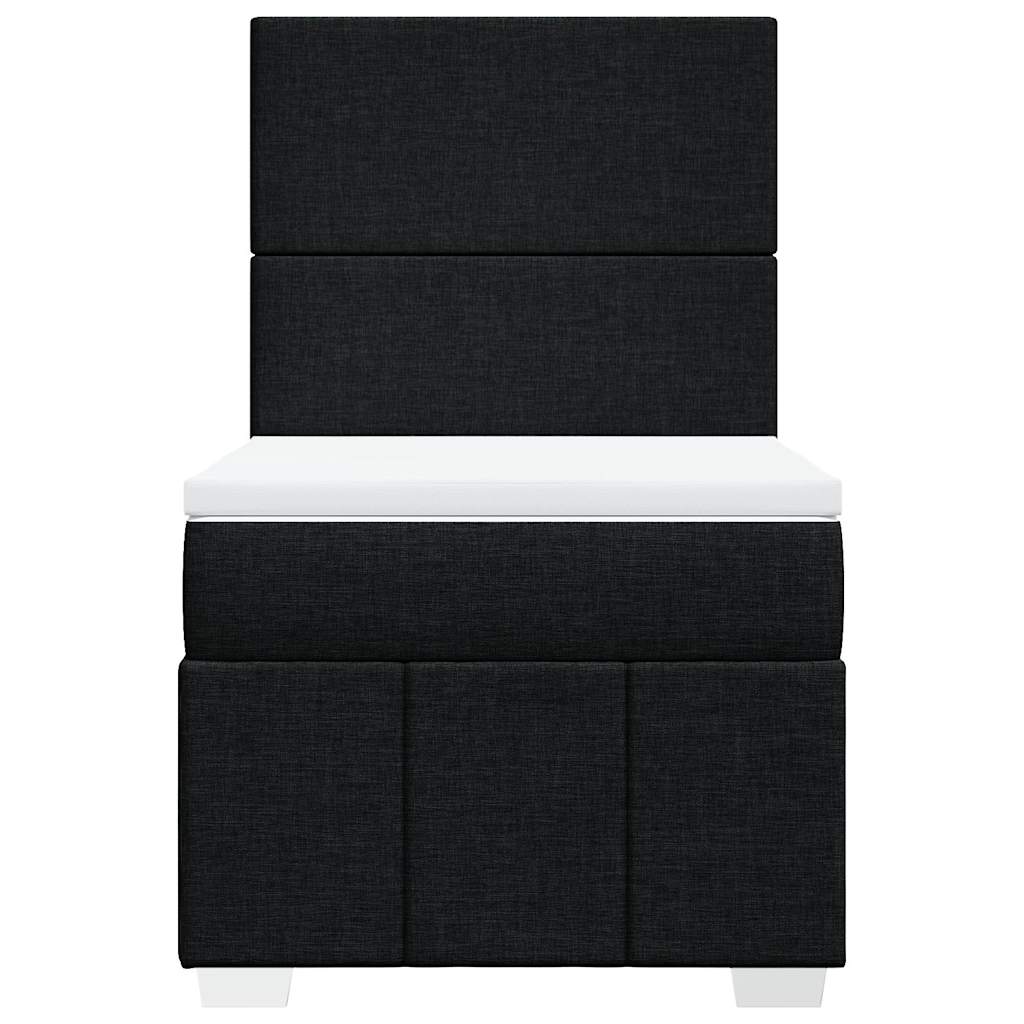 Box spring krevet s madracem crni 80 x 200 cm od tkanine