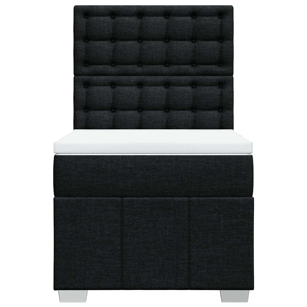 Box spring krevet s madracem crni 80 x 200 cm od tkanine