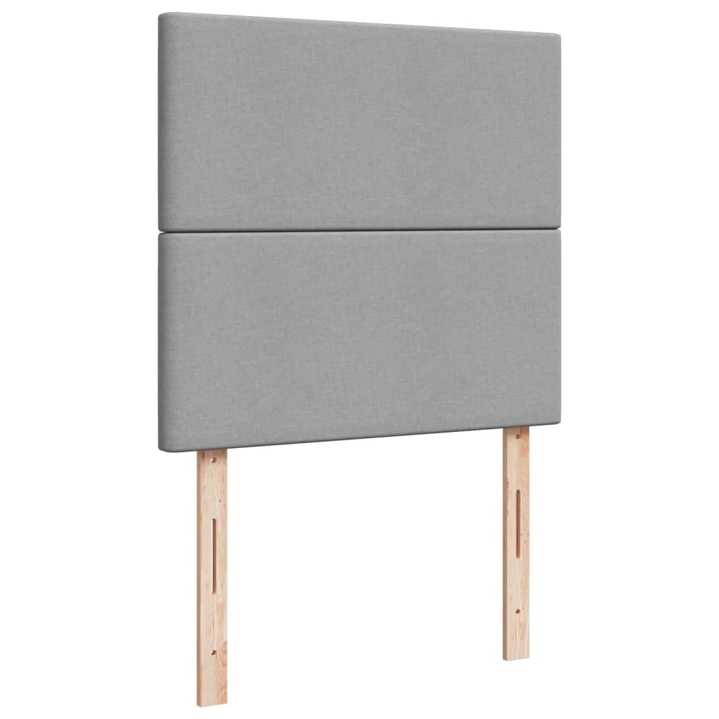 Box spring krevet s madracem svjetlosivi 90x190 cm od tkanine