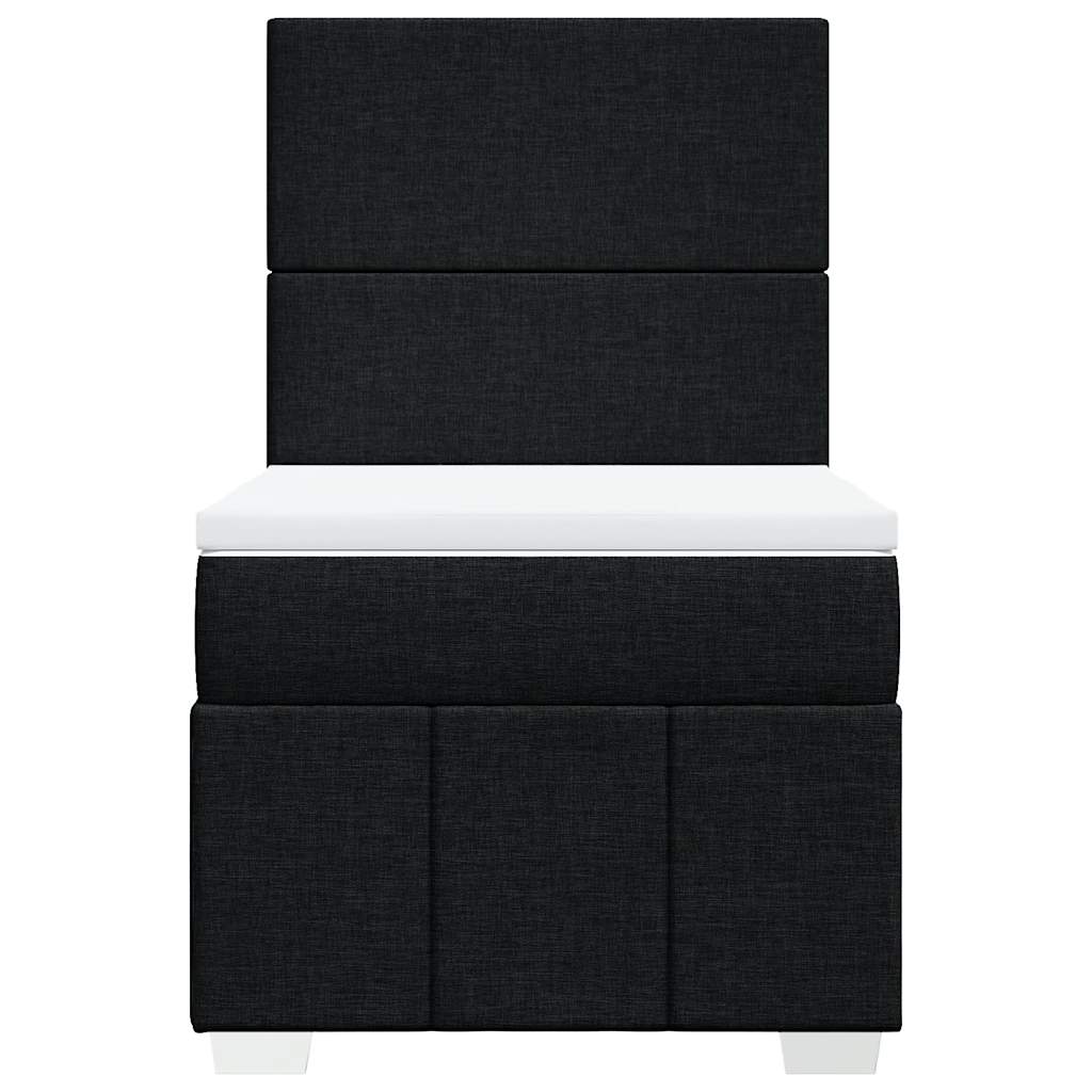Box spring krevet s madracem crni 90x190 cm od tkanine