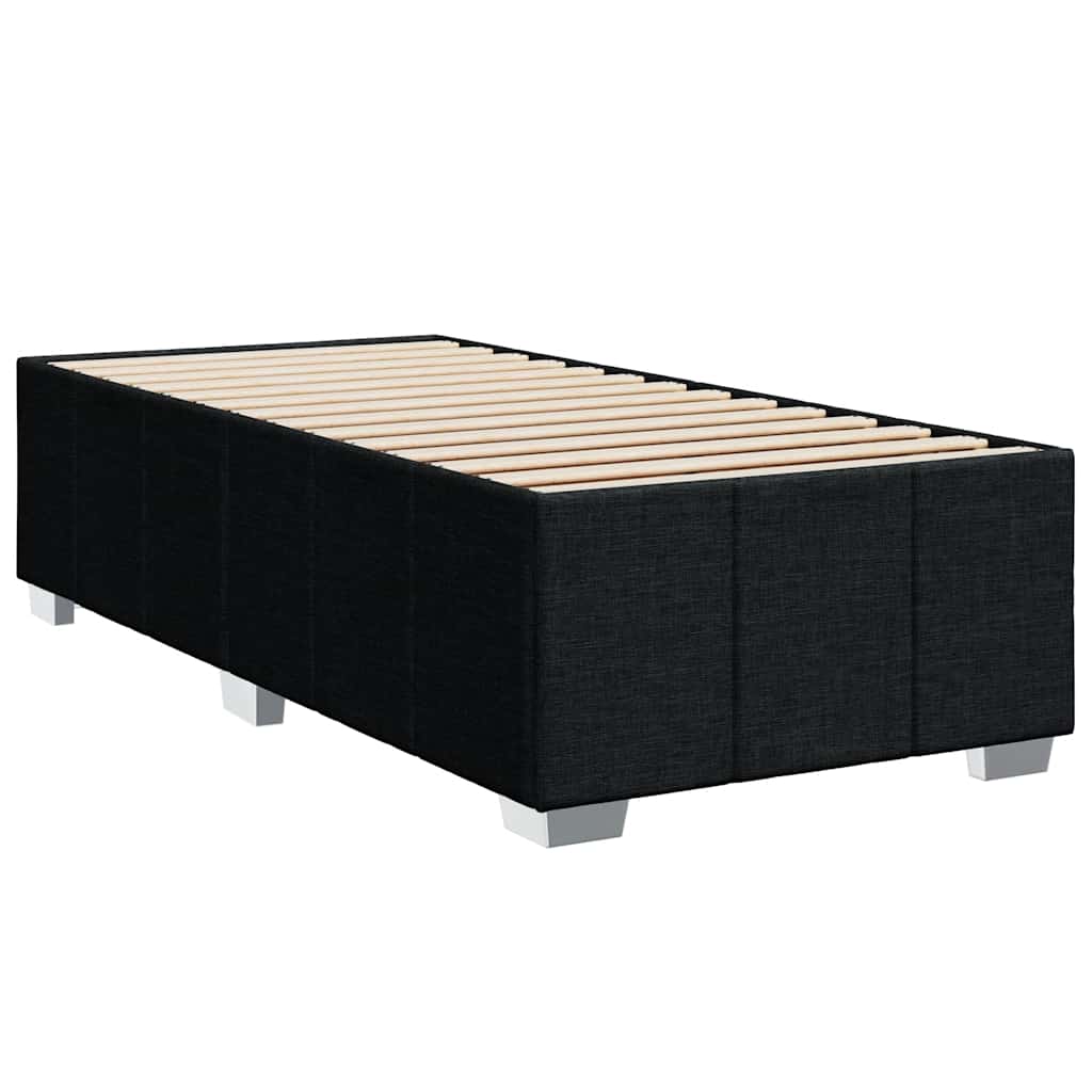 Box spring krevet s madracem crni 90x190 cm od tkanine