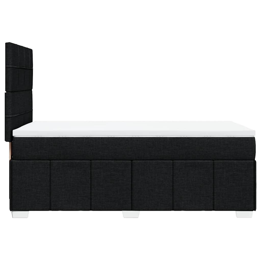 Box spring krevet s madracem crni 90x190 cm od tkanine