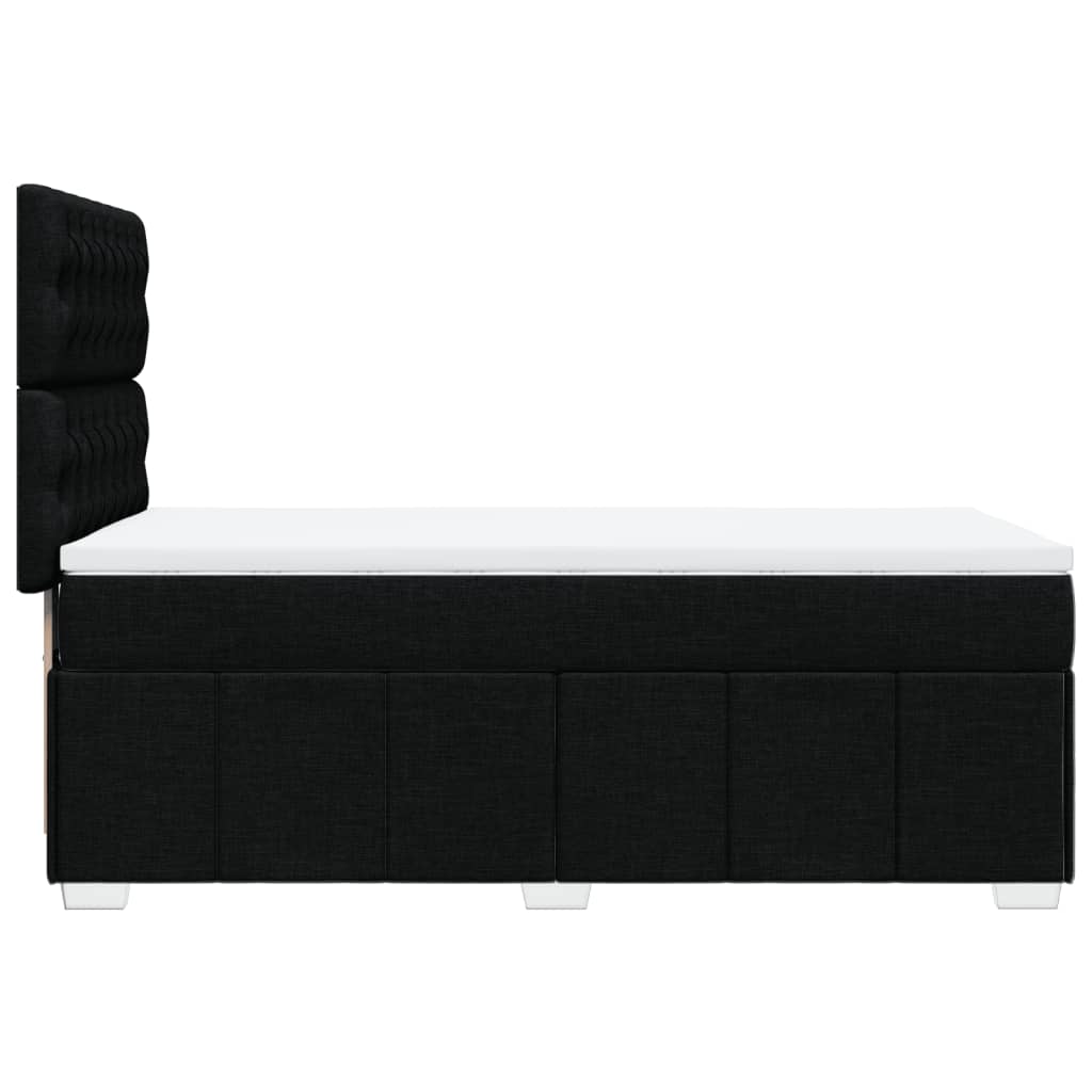 Box spring krevet s madracem crni 90x190 cm od tkanine