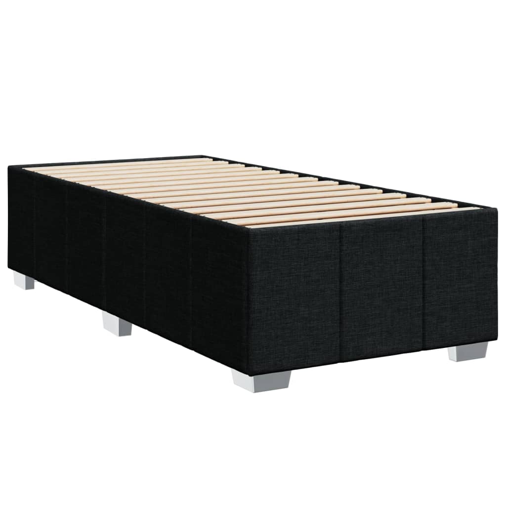 Box spring krevet s madracem crni 90x190 cm od tkanine