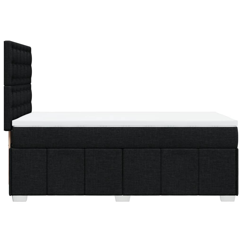 Box spring krevet s madracem crni 90x190 cm od tkanine