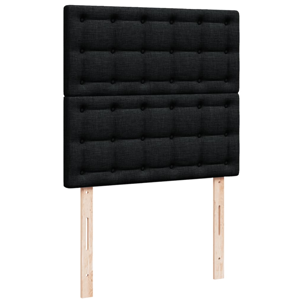 Box spring krevet s madracem crni 90x190 cm od tkanine