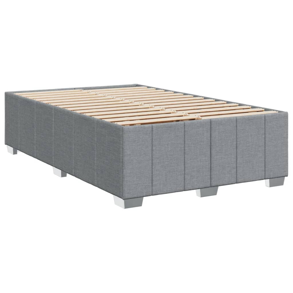 Krevet s oprugama i madracem svjetlosivi 120x190 cm od tkanine