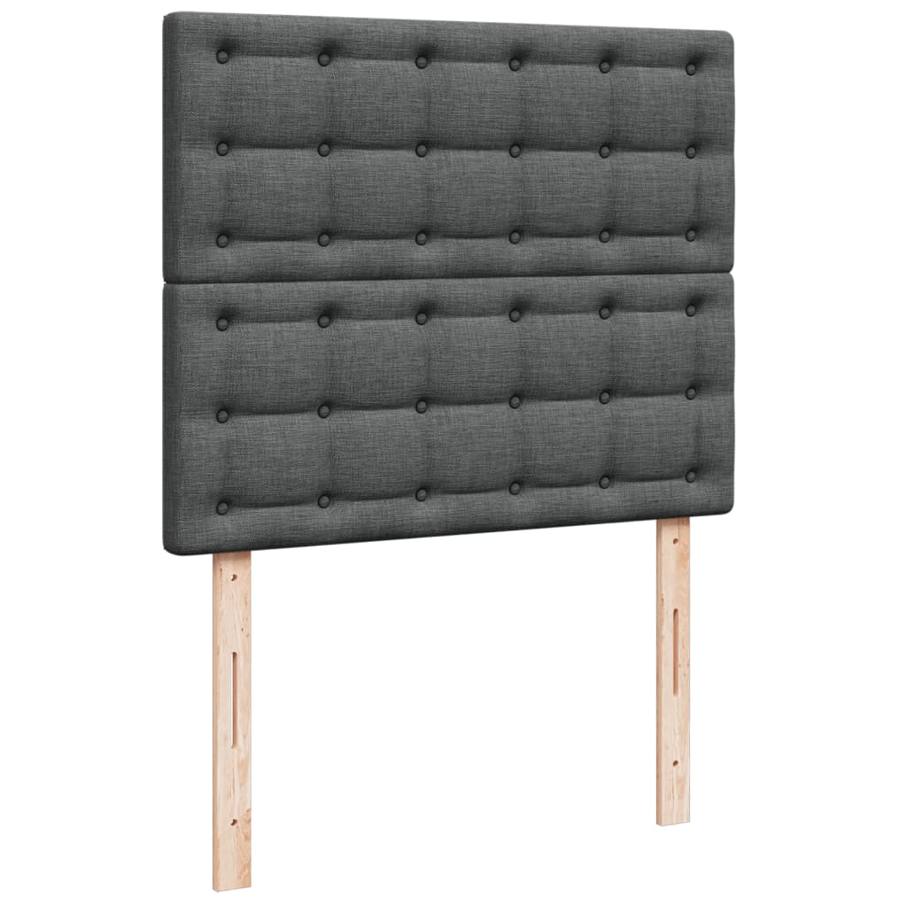 Krevet box spring s madracem tamnosivi 120 x 190 cm tkanina