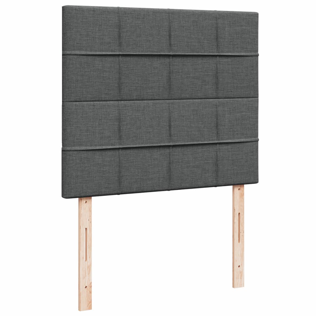 Krevet s oprugama i madracem tamnosivi 120 x 200 cm od tkanine
