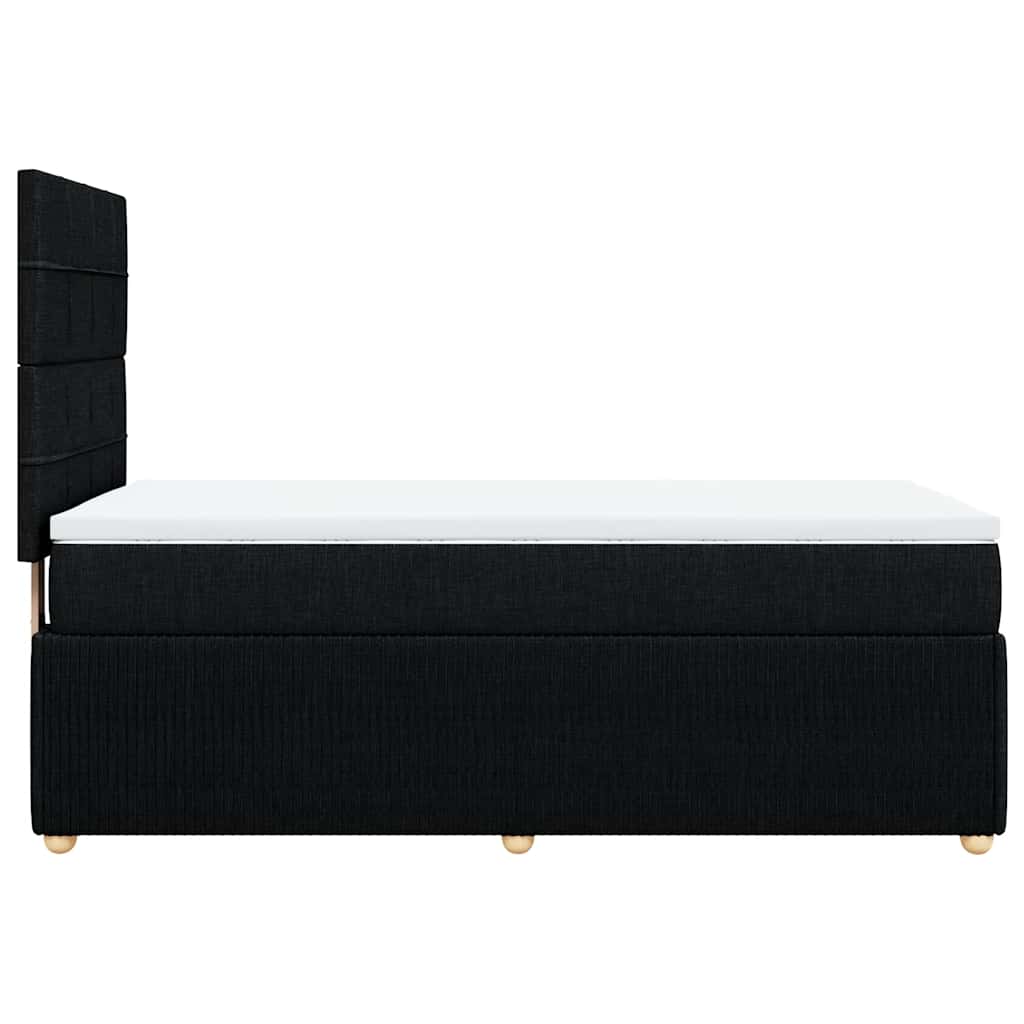 Box spring krevet s madracem crni 80 x 200 cm od tkanine