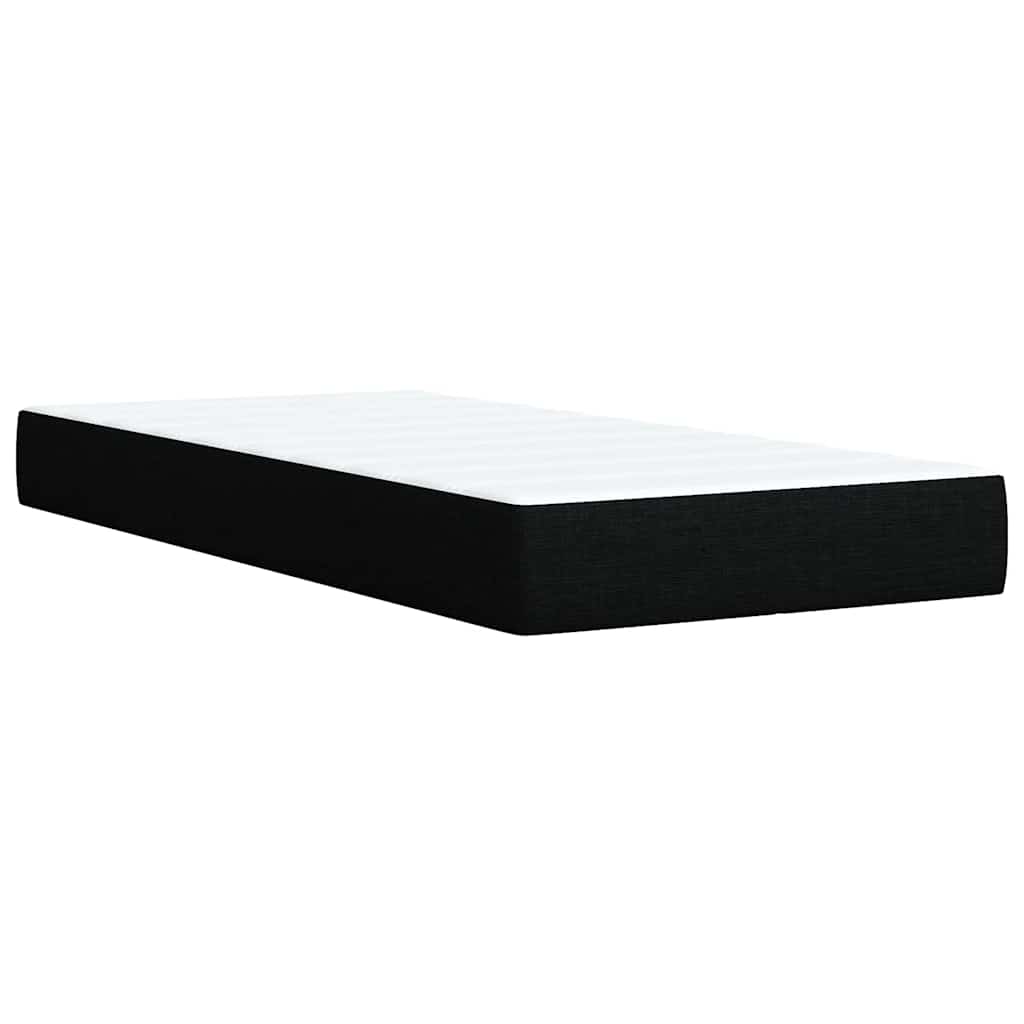 Box spring krevet s madracem crni 80 x 200 cm od tkanine