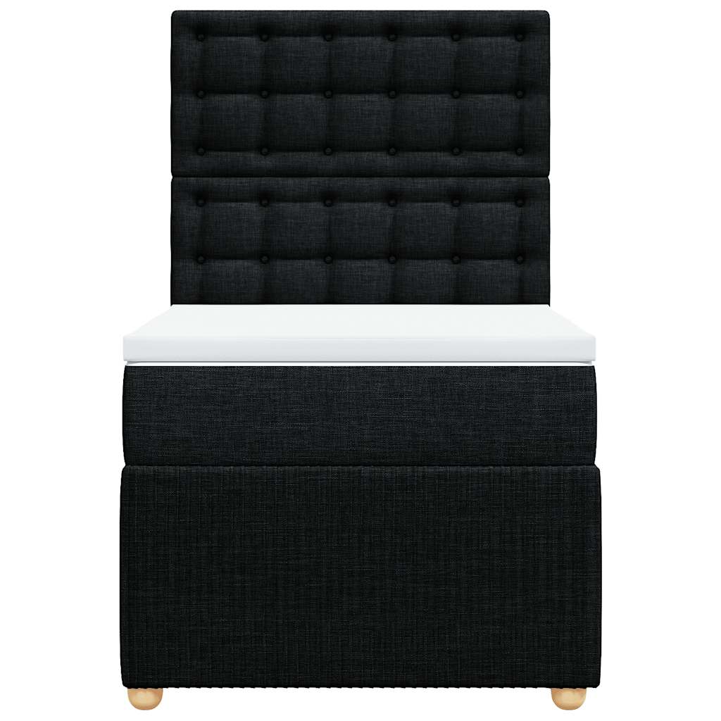 Box spring krevet s madracem crni 80 x 200 cm od tkanine