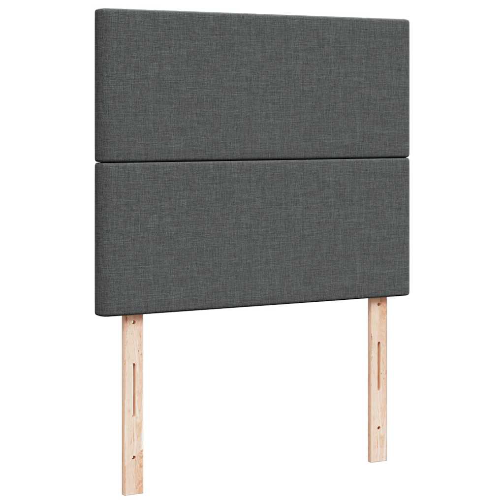 Krevet box spring s madracem tamnosivi 120 x 190 cm tkanina