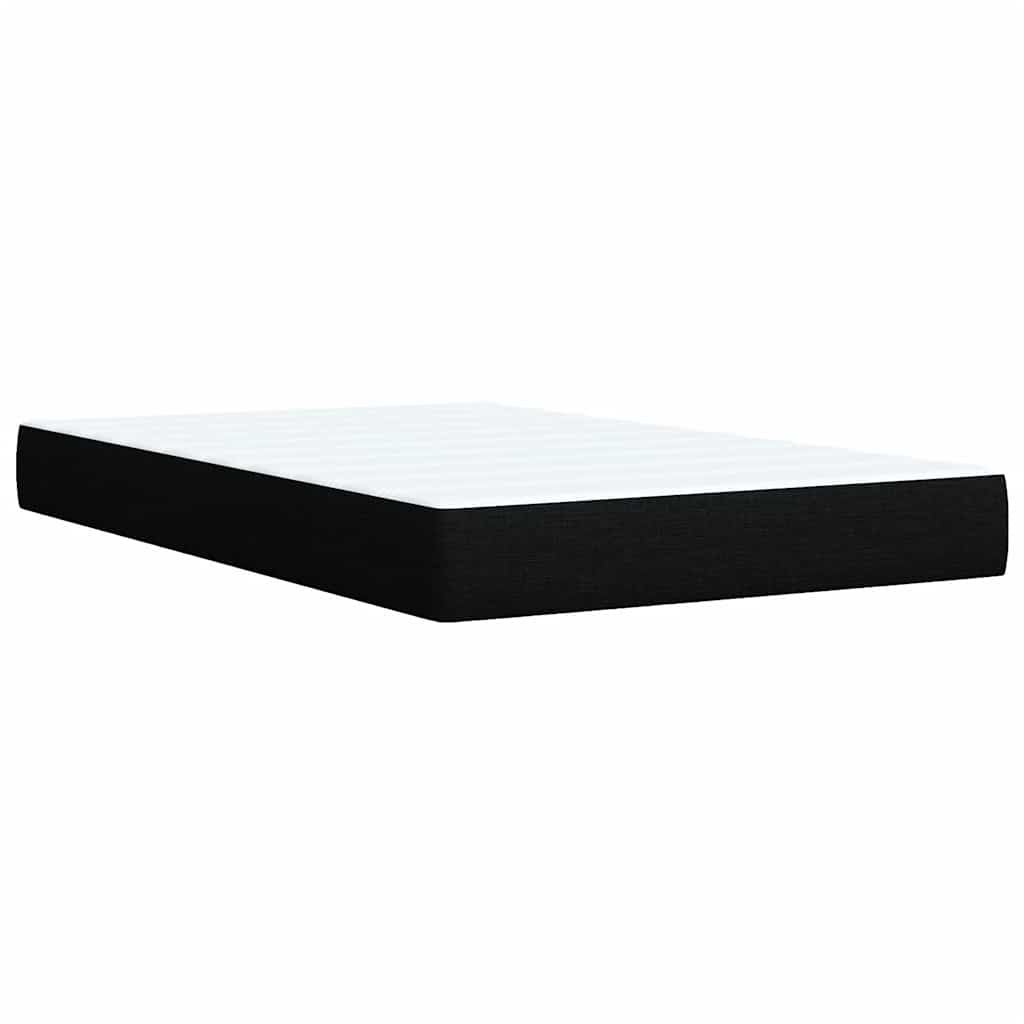Krevet box spring s madracem crni 120 x 190 cm od tkanine
