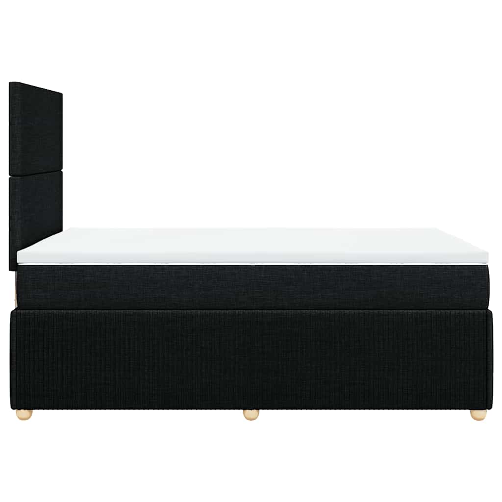 Krevet box spring s madracem crni 120 x 190 cm od tkanine